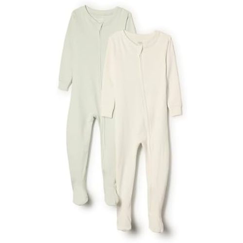 Amazon Essentials x Sofia Grainge Unisex Babies' Snug-Fit Cotton Footed Pajamas
