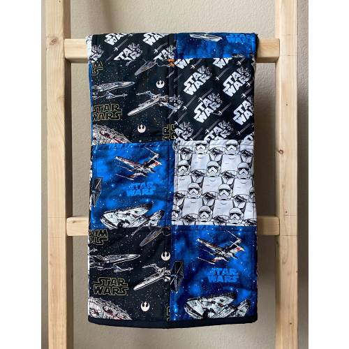 Star Wars baby quilt, baby blanket, storm troopers, may the force be with you