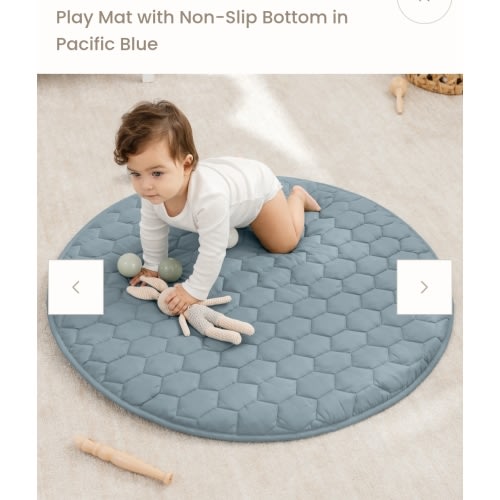 Play Mat with Non-Slip Bottom in Pacific Blue – Comfy Cubs
