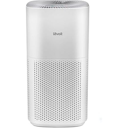 LEVOIT Air Purifiers for Home Large Room Up to 2933 Ft² With HEPA Sleep Mode, AHAM VERIFIDE, Smart WIFI, PM2.5 Monitor, 3-in-1 Filter For Smoke, Pet Allergies, Dust, Alexa Control, Core 600S-P, White