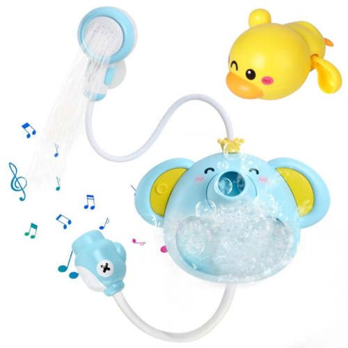 Elephant Bubble Machine - Bath Toy with Music & Floating Duck