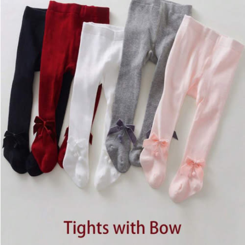 5 Pairs Girls' Plain Color Leggings, Suitable For Everyday Wear All Year Round