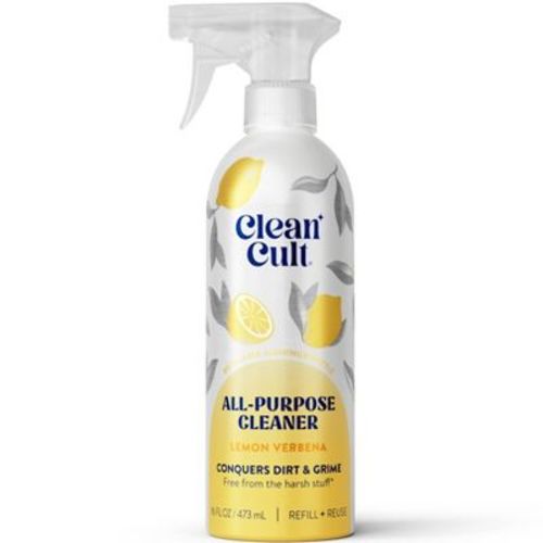 Cleancult All Purpose Cleaner - Refillable Aluminum Bottle - Lemon Verbena - 16 fl oz: Paraben-Free
