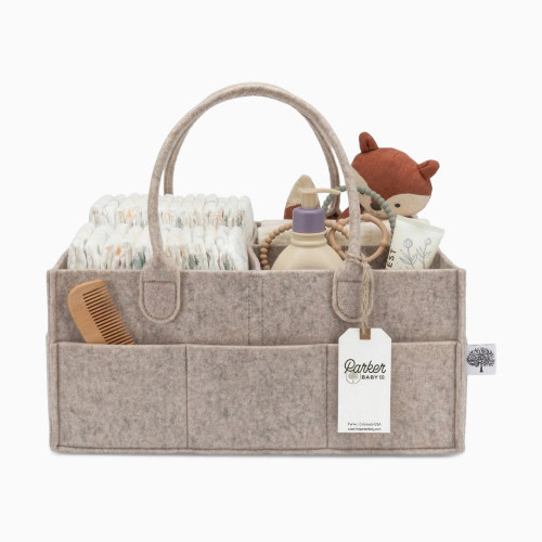 Parker Baby Co. Diaper Caddy - Oatmeal, Large