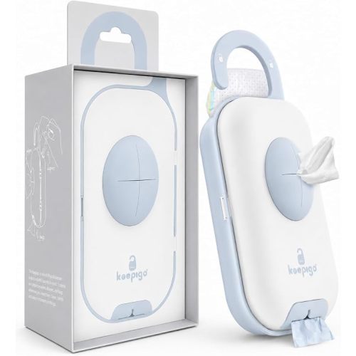 Diaper Bag Wipe Dispenser Blue | Portable Diaper Caddy Organizer, Baby Wipe Holder