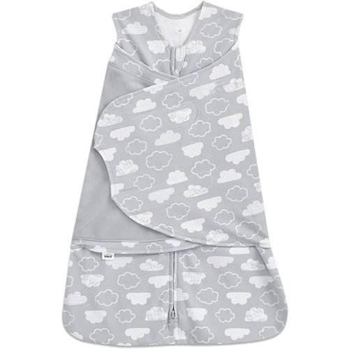HALO 100% Cotton Sleepsack Swaddle, 3-Way Adjustable Wearable Blanket, TOG 1.5, Clouds, Small, 3-6 Months - Small (Pack of 1)