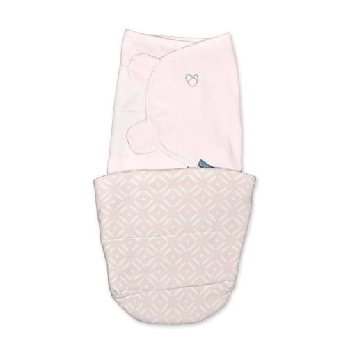 Ingenuity by SwaddleMe All Season Baby Swaddle, 2 Quick Flip Layers to Change from 1.0 to 2.5 TOG, Size 0-3 Months, 7-14 Pounds - Tiny Tiles