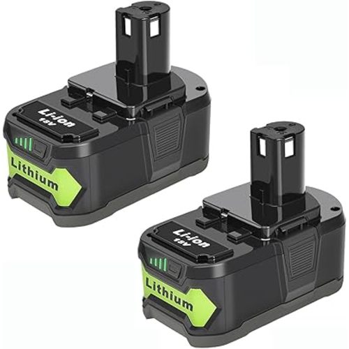2-Pack 6.0Ah Replacement Batteries for Ryobi 18V Battery - Extended Power and Reliability