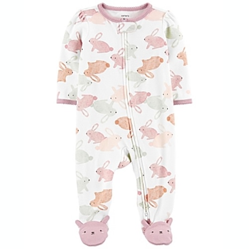 carter's®  - 6 Months Bunny 2-Way Zip Sleep & Play in Whitecarter's®