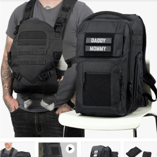 Everyday Diaper Backpack + Baby Carrier Bundle by Tactical Baby Gear