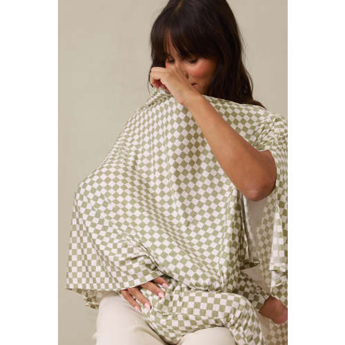Sage Chequer Nursing Cover