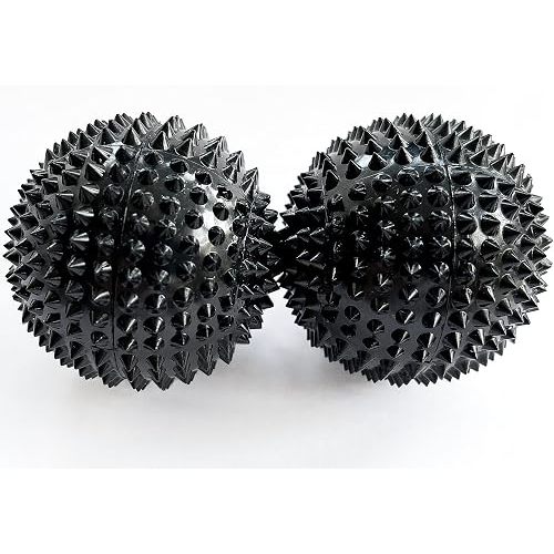 2X Spiky DBT Skill Balls | 2inch | Magnetic Stress Relief Balls | Spiky Massage Balls for Relaxation, Tension Release, Focus & Mobility (Black)