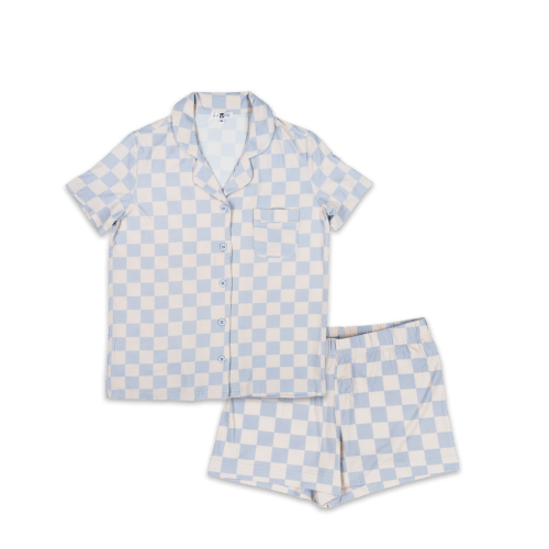 Womens PJ's Short Sleeve (Checkered) – Snuggle & Slumber