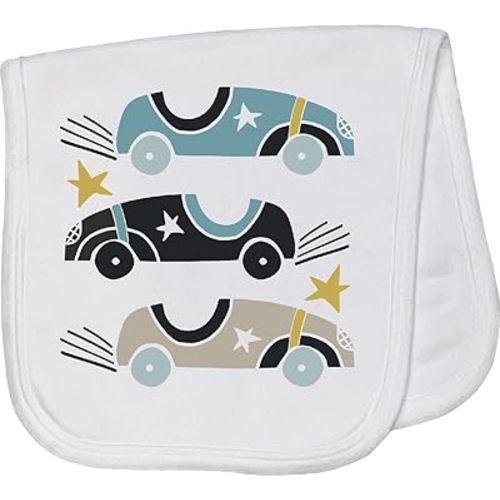 inktastic Race Car Baby Boy Clothes Baby Burp Cloth White 40700
