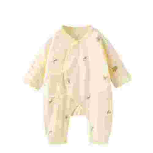 Summer Savings AKAFMK Baby Girl Clothes,Toddler Girls Long Sleeve Bodysuit,Toddler Baby Girls Boys Long Sleeve Printed Color T-Shirt Round Neck Jumpsuit Romper Yellow 0 Months