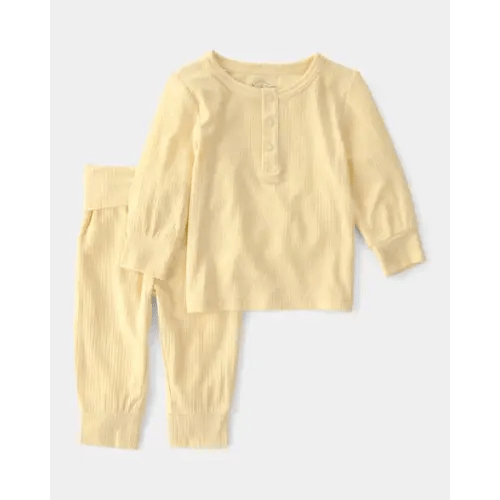 Baby 2-Piece PurelySoft Long-Sleeve Top & Pant Set - Yellow | Carter's