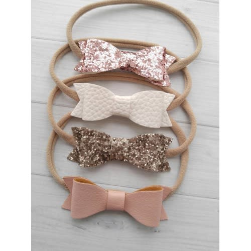Faux Leather/ Glitter Bow Headbands You by SnuggleBugsBowtique