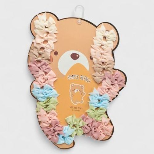Simply Petals 40-Pack Teddy Bear Themed Baby Hair Bow Set - Assorted Baby Bows for 0-12 Months, Colorful Clips for Infants, Girl, 40pcs