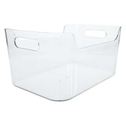small clear plastic bin 6.8in x 10in