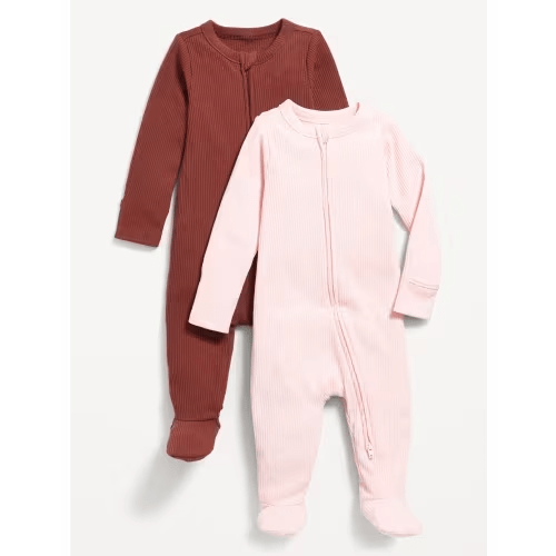 Sleep & Play 2-Way-Zip Footed One-Piece 2-Pack for Baby