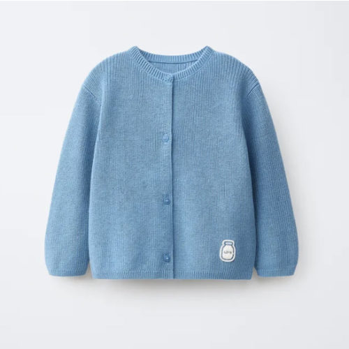 PURL KNIT CARDIGAN - Mid-blue | ZARA United States