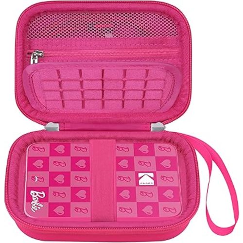 Elonbo Carrying Case for KODAK x Barbie Instant Smartphone Barbie Photo Printer, Portable Mini Color Wireless Mobile Print Digital Camera Hard Travel Bag, Picture Printer Storage Holder, Raspberry