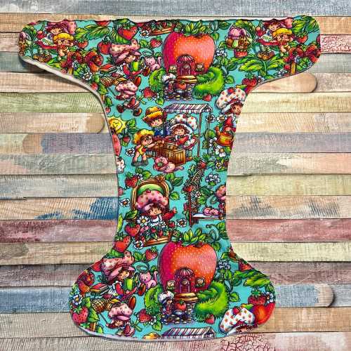 Petite Berry Patch Hybrid Fitted Cloth Diaper 8-20lbs