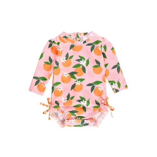 Baby Girls Long Sleeve UPF50+ One Piece Rash Guard