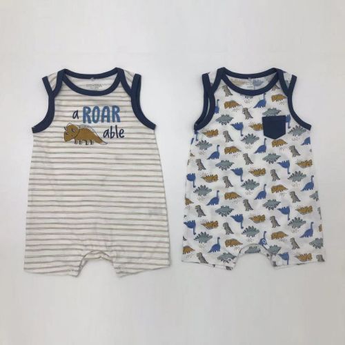 Kyle & Deena Baby Boy Romper Newborn Essentials Summer Tanktop 2 PC Set