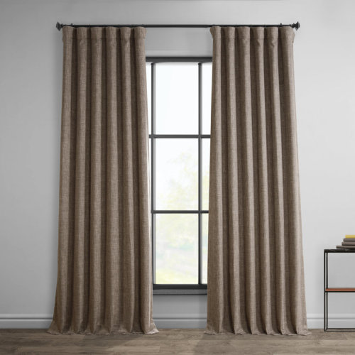 Three Posts™ Ottis Faux Linen Room Darkening Curtain Panel & Reviews | Wayfair