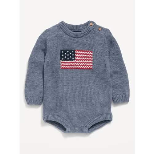 Long-Sleeve Sweater-Knit One-Piece Romper for Baby