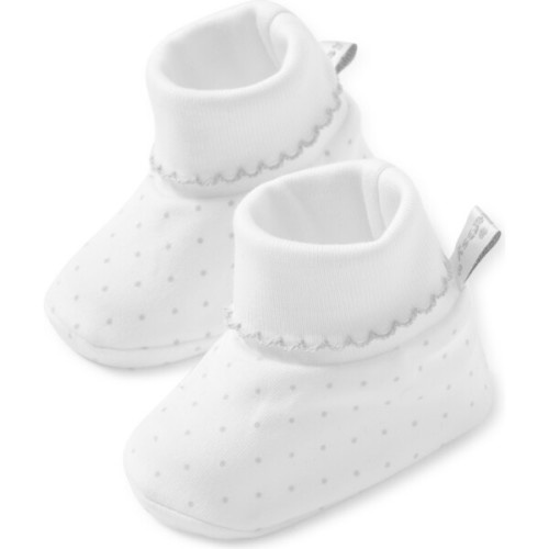 New Dots Booties, White/Grey - Kissy Kissy | Maisonette