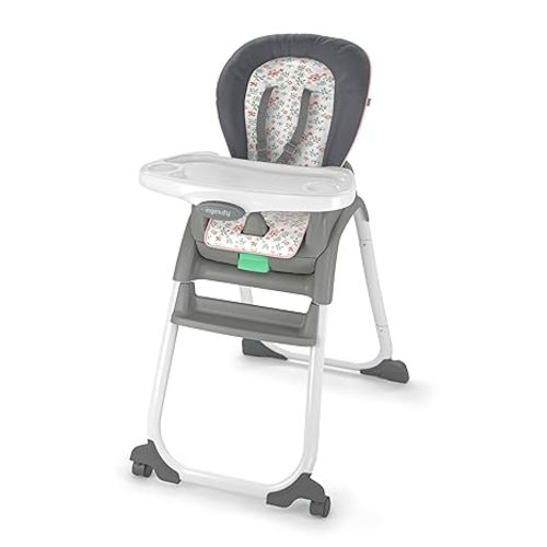 Ingenuity Full Course 6-in-1 High Chair - Baby to 5 Years Old, 6 Convertible Modes, 2 Dishwasher Safe Trays - Astro, 13108