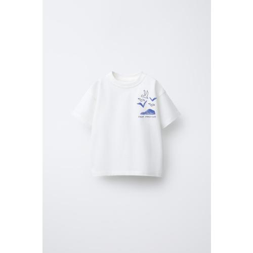 PRINTED T-SHIRT - Ecru | ZARA United States