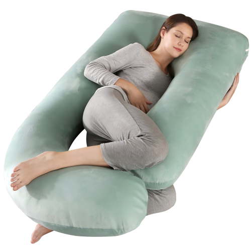 BATTOP Pregnancy Pillow,Full Body Pillow for Adult Sleeping with Removable Cover,Support for Head,Back,Legs,Belly,Hips,Must Have for Pregnant Women