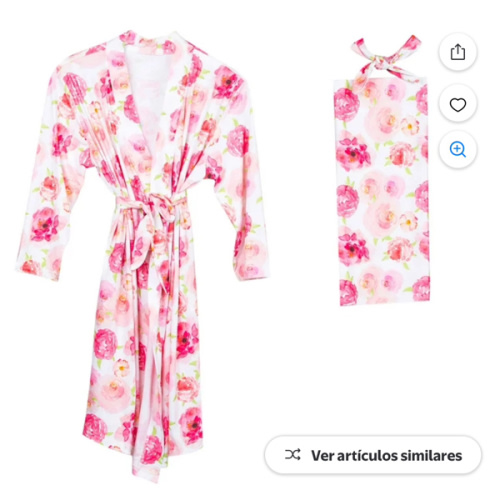 Odeerbi Pajamas for Women 2025 Maternity Pajamas Robe Matching Baby Set Labor Delivery Robe Swaddle Set L/XL/2XL