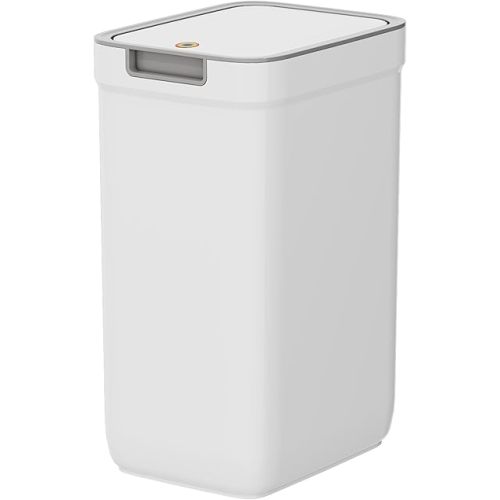 Wall-Mounted Small Bathroom Trash Can with lid, 2.8 Gal, Dog Proof, Odor-Sealing, Durable Plastic Design with Quiet Close Lid, for Bathrooms, Kitchen, bedroom, Laundry & Home Office Small Spaces (1)