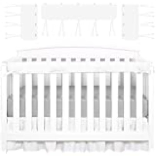 Amazon.com: BreathableBaby Breathable Mesh Crib RailGuard Teething Cover — White — 51” Long Panel (1) — Fits Most Full-Size Cribs (Does Not Fit Mini Cribs) — Use with Coordinating Short Panels for Extra Coverage : Everything Else