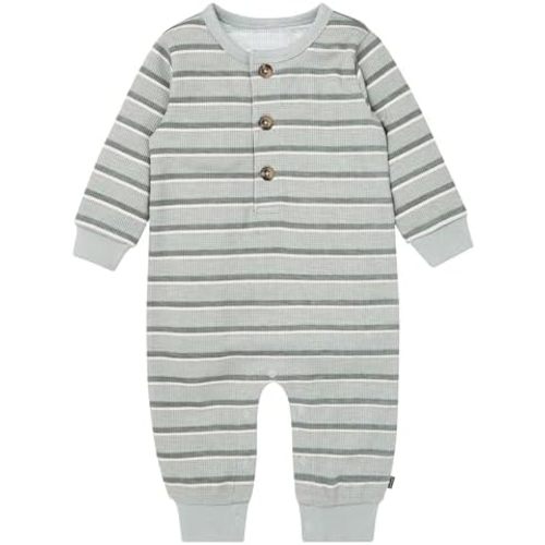 Modern Moments by Gerber baby-boys Long Sleeve Long Leg Slouch Romper