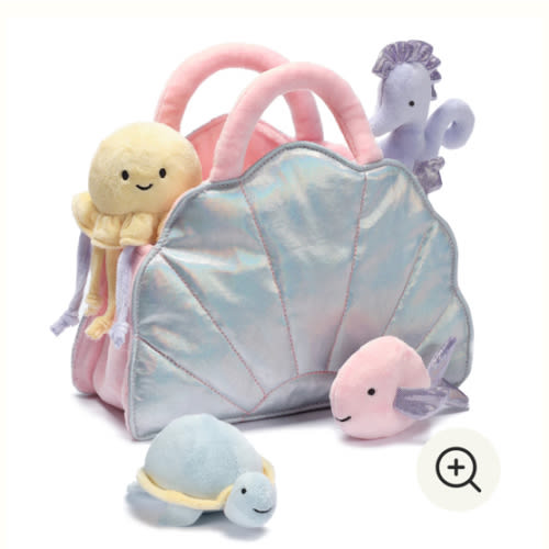 Sea Shell Plush Toy with Animals