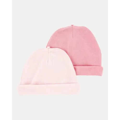 Baby 2-Pack Caps - Pink | Carter's