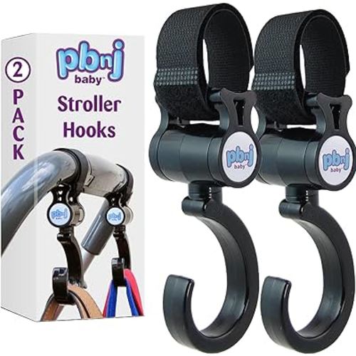 Stroller Hooks 2 Pack Organizer Clip Travel Purse Shopping Diaper Bags