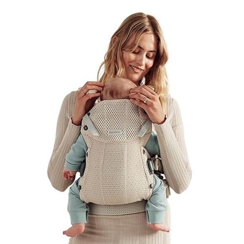 BabyBjörn Baby Carrier Harmony, Cream, 3D Mesh, 3-in-1 Ergonomic Baby Carrier; Newborn, Facing-in, Outward-Facing, and Back Carrying Positions Supported (7-40 lbs), Newborn to Toddler