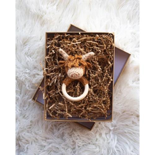 Crochet Baby Rattle CLYDE the HIGHLAND COW - Etsy