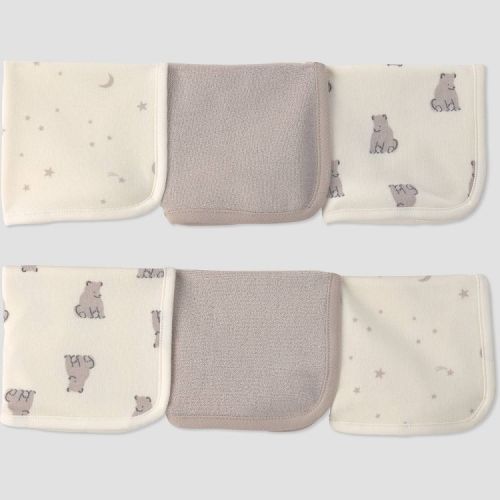 Carter's Just One You® Baby 6pk Washcloth - Brown Bear