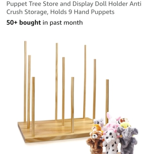 Amazon.com: Ouvibor Wooden Puppet Stand, Education Wooden Puppet Tree Store and Display Doll Holder Anti Crush Storage, Holds 9 Hand Puppets : Toys & Games