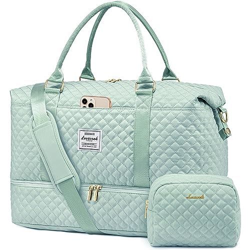 LOVEVOOK Travel Duffle Bag,Weekender Bags for Women with Shoe Compartment，Carry on Overnight Bag with Toiletry Bag,Gym Duffel Bag with Wet Pocket, Hospital Bags for Labor and Delivery