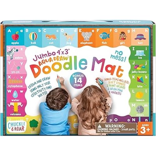 Chuckle & Roar - Doodle Mat - Water Color Fun - Mess Free Arts and Crafts - Great for Toddlers