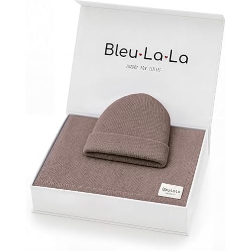 Baby Gift Set - Organic Cotton Newborn Blanket Essentials, Thoughtful Baby Shower & New Baby Gift for Boys & Girls (Luxe - Milk Chocolate)