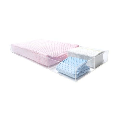 LELLOBABY™ - 6mm Thick Premier Edition BABY Changing Tray PLUS+ in Acrylic Lucite